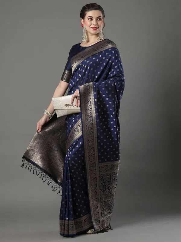 avy_Blue_Banarasi_Silk_Saree_with_Antique_Gold_Zari_Work
