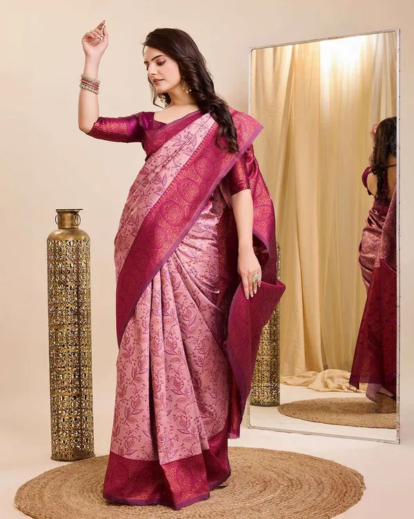 Women's_Banarasi_Silk_Saree_�_Soft_Weaving,_Stylish_Floral_Design,_Blouse_Included