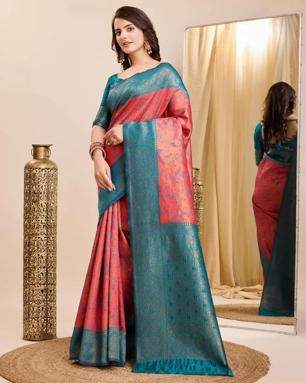Women's_Banarasi_Silk_Saree_�_Soft_Weaving,_Stylish_Floral_Design,_Blouse_Included