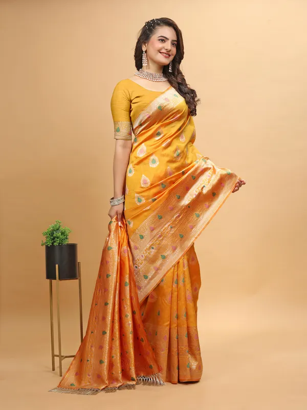 Premium_Cotton_Silk_Sarees_new_collection_for_wedding_Occasion_with_Crustal_Tone_Zari_work_in_a_Bright_and_Beautiful_color