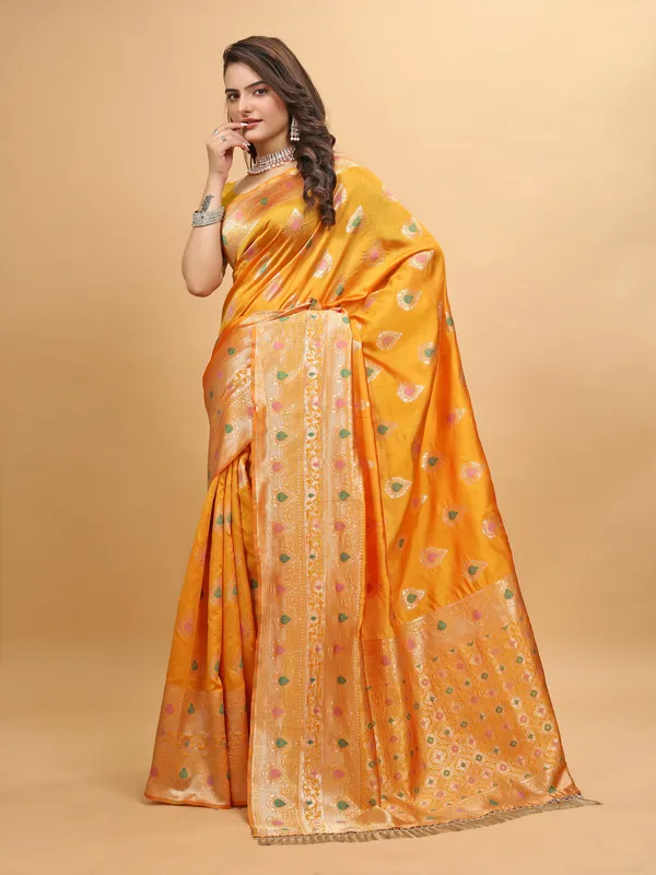 Premium_Cotton_Silk_Sarees_new_collection_for_wedding_Occasion_with_Crustal_Tone_Zari_work_in_a_Bright_and_Beautiful_color