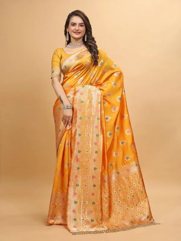 Premium_Cotton_Silk_Sarees_new_collection_for_wedding_Occasion_with_Crustal_Tone_Zari_work_in_a_Bright_and_Beautiful_color