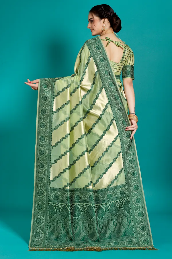 Organza_Saree_with_Blouse_Piece_|_Stylish_Saree_for_Women_Functions