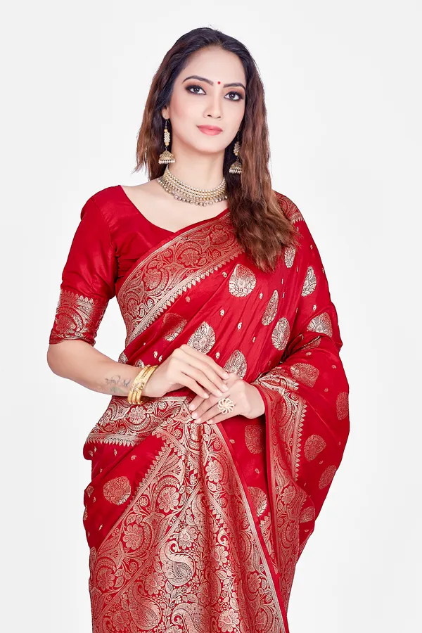 Red_Banarsi_Silk_Saree_For_Women