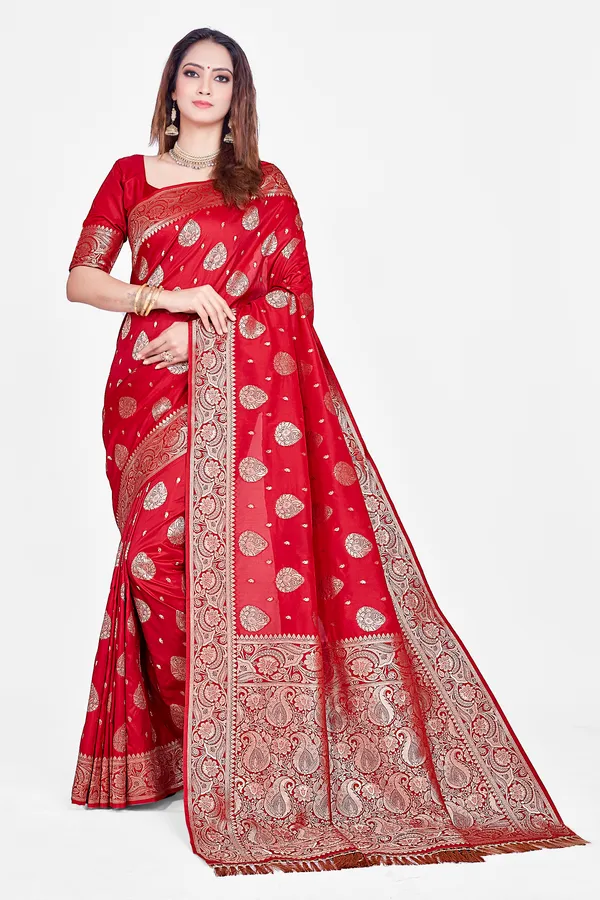 Red_Banarsi_Silk_Saree_For_Women