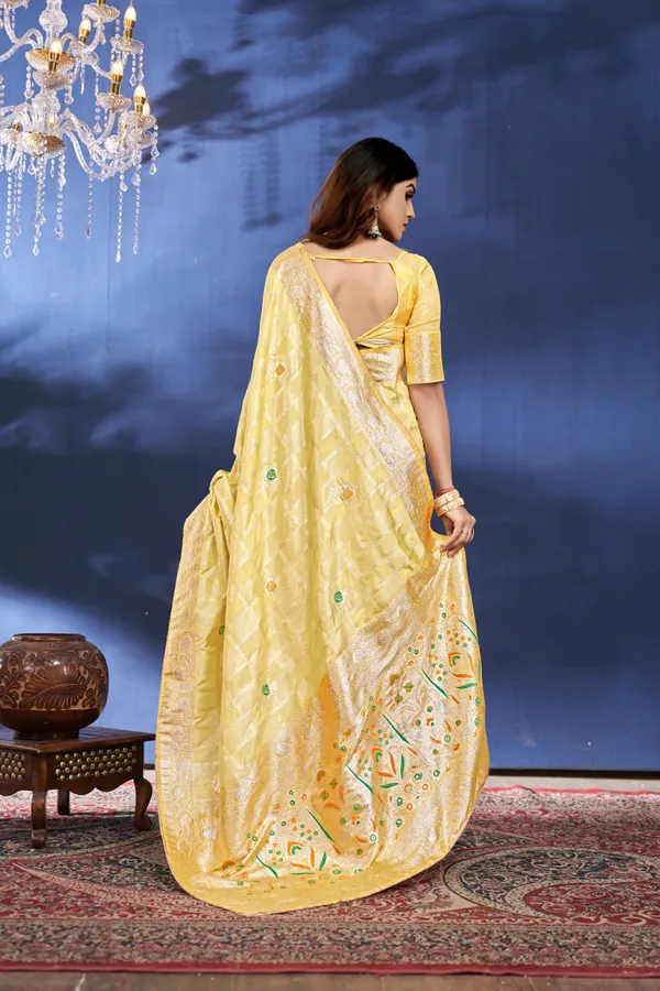 Yellow_Dola_Saree_For_Women