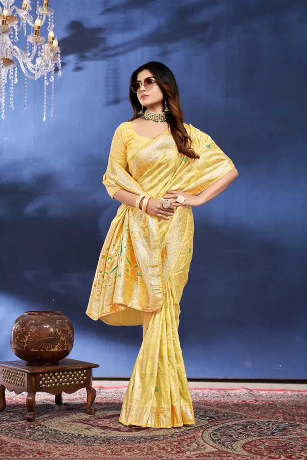 Yellow_Dola_Saree_For_Women
