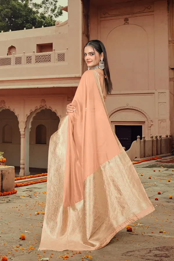 Women_Pure_Organza_Silk_Saree_|_Contrast_Silk_Border_&_Plain_Body_|_Zari_Woven_Party_Wear_with_Unstitched_Blouse