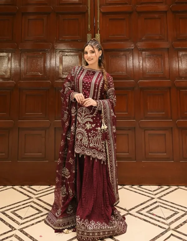 DESIGNER_PARTY_WEAR:_HEAVY_FAUX_GEORGETTE_TOP,_PLAZZO,_AND_DUPATTA_SET