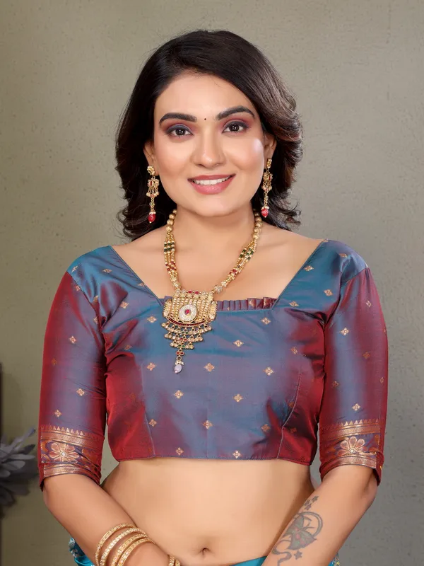 Yellow_Banarasi_Silk_Saree_With_Unstitched_Blouse_Piece_|_For_Women