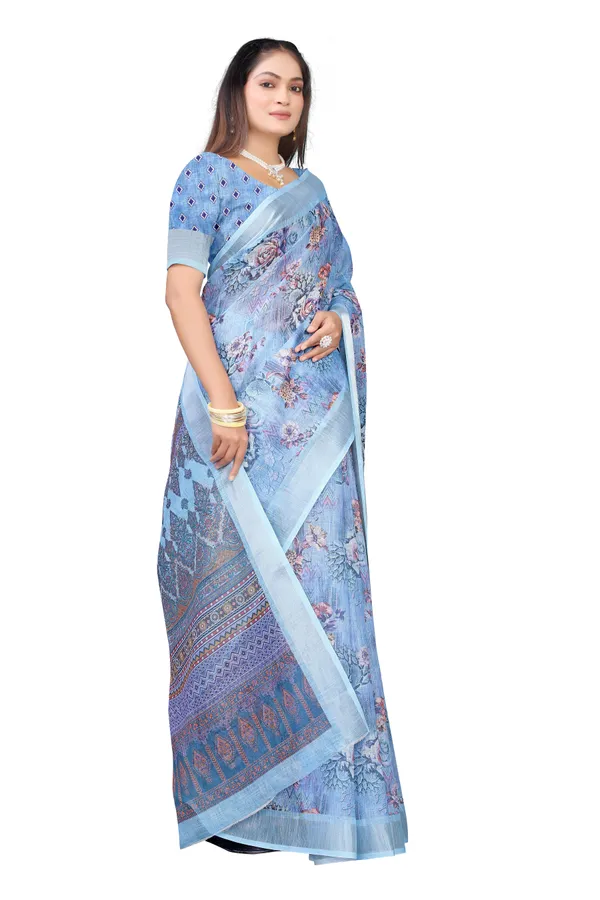 COTTON_LINEN_BLEND_LINING_DIGITAL_PRINTED_SAREE_WITH_UNSTITCHED_BLOUSE_PIECE