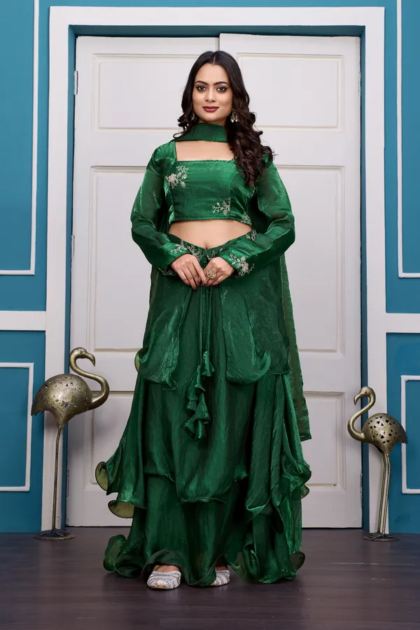 GREEN_LAHENGA_(4PCS)_SET