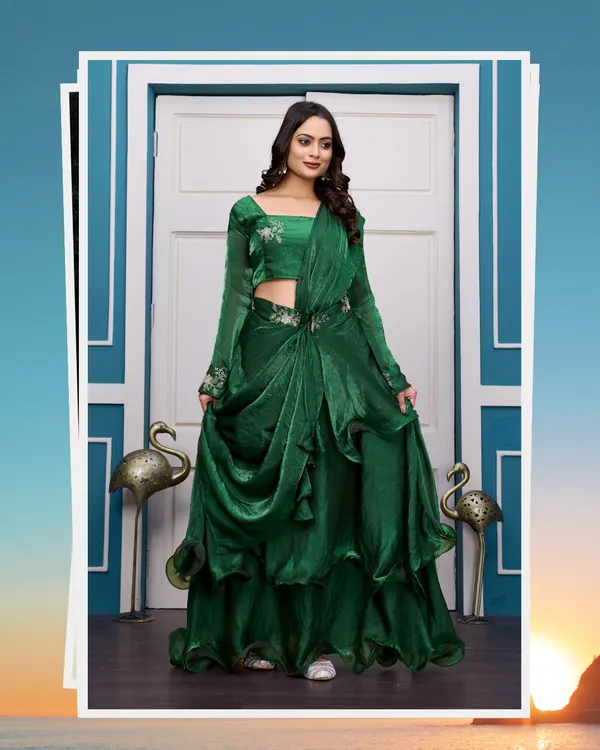 GREEN_LAHENGA_(4PCS)_SET