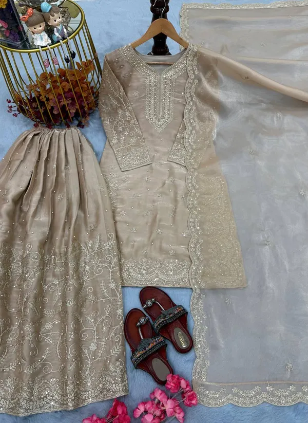 CREAM_PREMIUM_DESIGNER_READYMADE_TOP_PLAZZO_&_DUPATTA