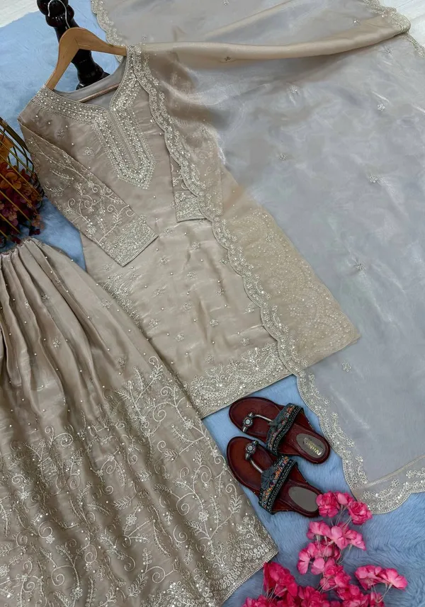 CREAM_PREMIUM_DESIGNER_READYMADE_TOP_PLAZZO_&_DUPATTA