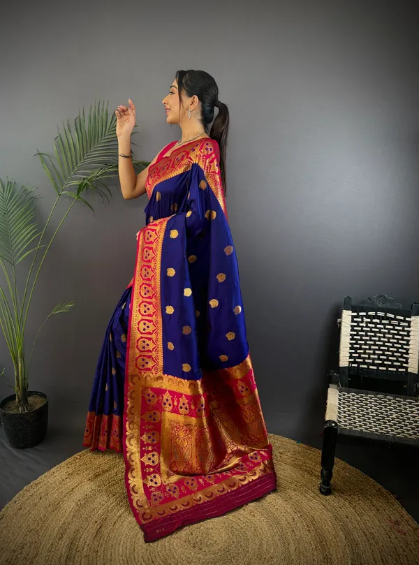 Royal_Blue_Banarasi_Satin_Silk_Saree_With_Unstitched_Blouse_Piece_|_For_Women