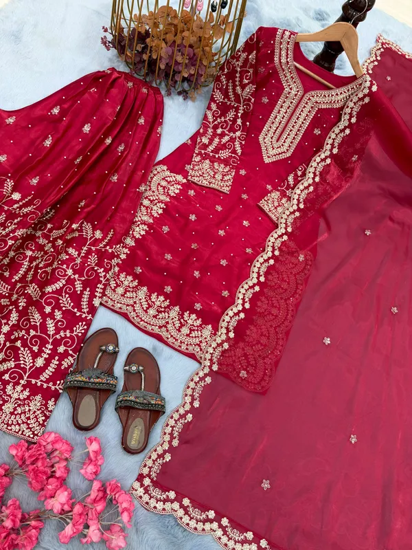 RED_PREMIUM_DESIGNER_READYMADE_TOP_PLAZZO_&_DUPATTA