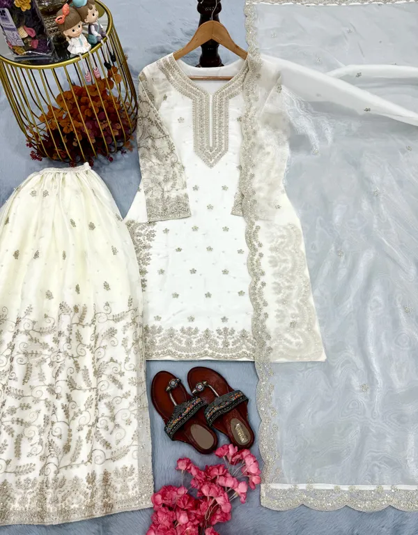 White_Heavy_Embroidered_Kurti_with_Palazzo_&_Dupatta_Suit_Set_|_For_Women