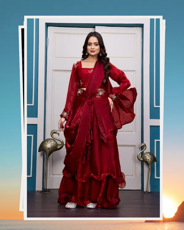 MAROON_LAHENGA_(4PCS)_SET