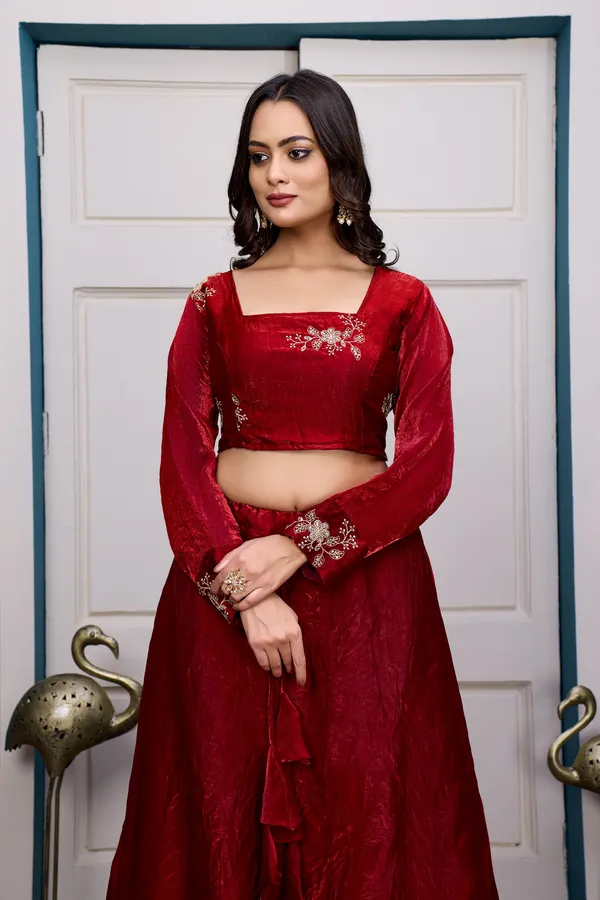 MAROON_LAHENGA_(4PCS)_SET