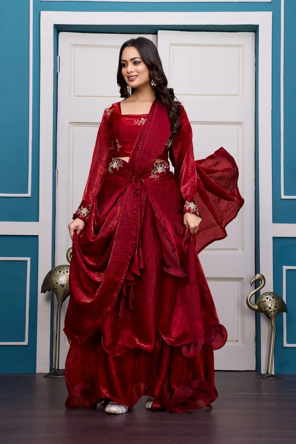 MAROON_LAHENGA_(4PCS)_SET