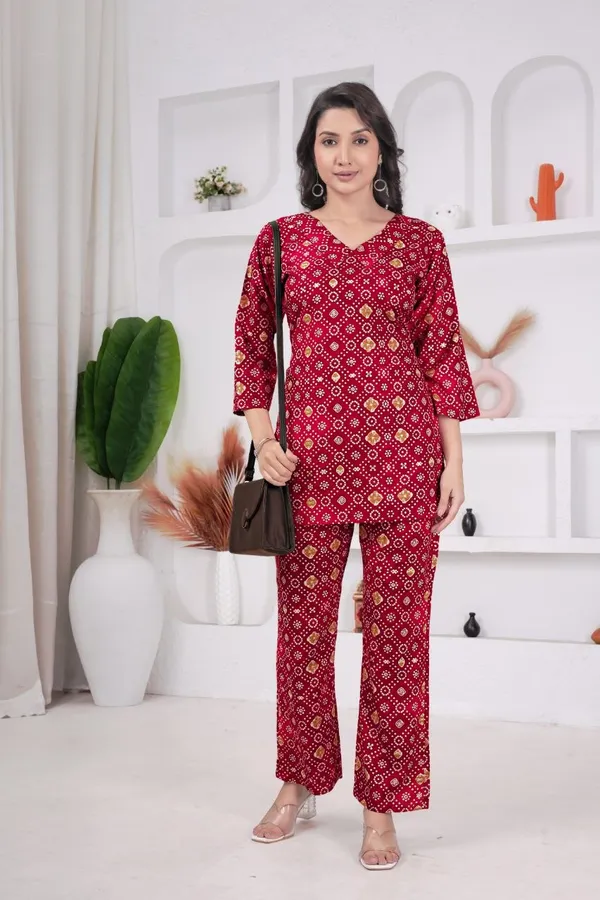 JAIPURI_BANDHNI_PATERN_PRINT_CORD_SET_KURTI_STYLE