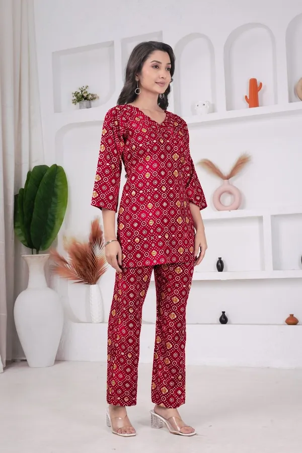 JAIPURI_BANDHNI_PATERN_PRINT_CORD_SET_KURTI_STYLE