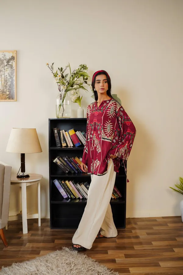 CHERY_RED_AJRAK_PRINT_CO-ORD_SET