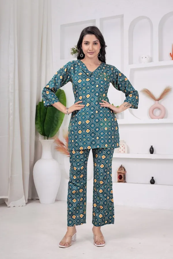 JAIPURI_BANDHNI_PATERN_PRINT_CORD_SET_KURTI_STYLE