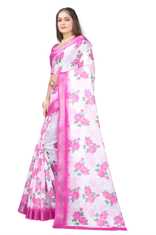 COTTON_LINEN_BLEND_LINING_DIGITAL_PRINTED_SAREE_WITH_UNSTITCHED_BLOUSE_PIECE