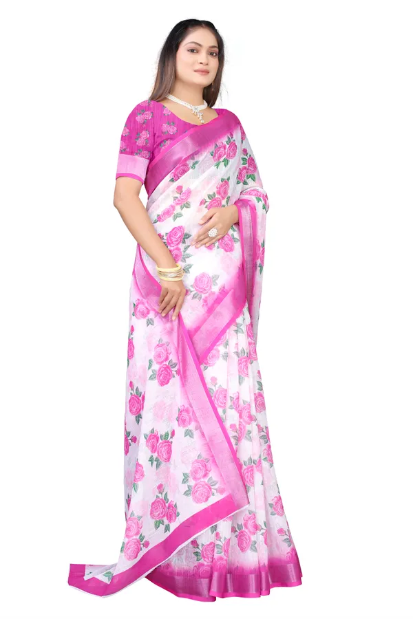 COTTON_LINEN_BLEND_LINING_DIGITAL_PRINTED_SAREE_WITH_UNSTITCHED_BLOUSE_PIECE