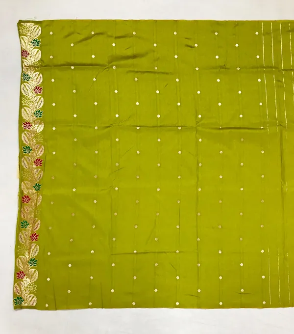 Light_Green_Banarasi_Silk_Saree_With_Unstitched_Blouse_Piece_|_For_Women