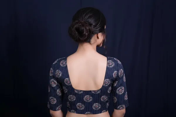 Navy_Blue_100%_Cotton_With_Lining_Blouse