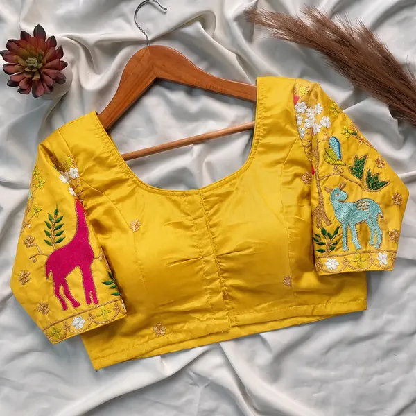 PURE_YELLOW__MILAN__SILK_THREAD_EMBRIODERY_BLOUSE