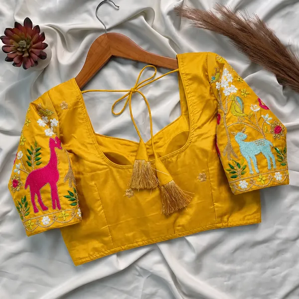 PURE_YELLOW__MILAN__SILK_THREAD_EMBRIODERY_BLOUSE