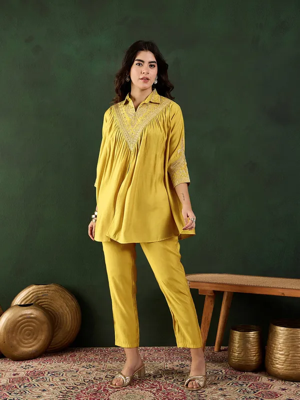 Mustard_Yellow_Tunic_And_Pants_Set