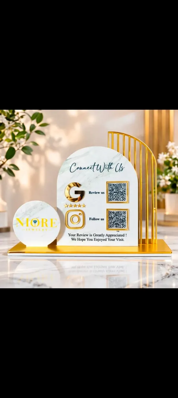 2_QR_NFC_Enabled_Circle_Cutout_White_Standee_For_jewellers