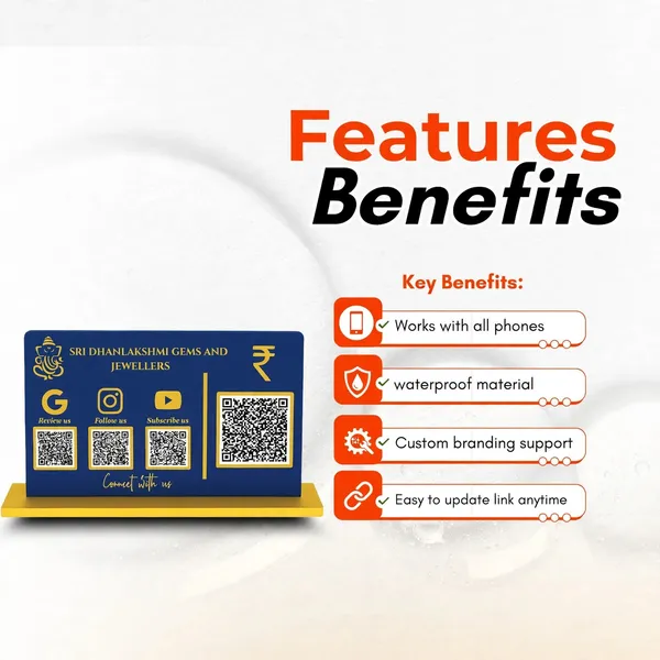 4_QR_NFC_Enabled_Horizontal_Blue_Colour_QR_Standee_with_Payment_QR_For_Jewellers.