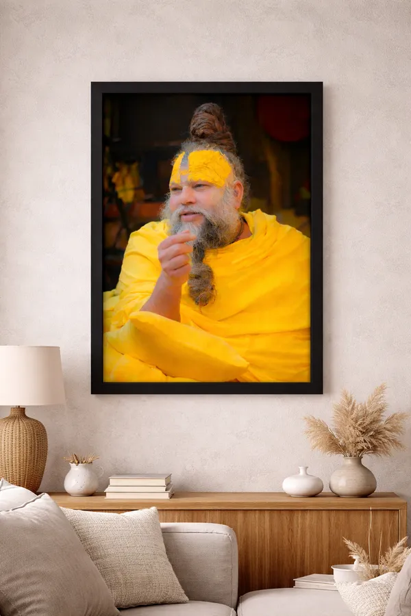 Premanand_Ji_Maharaj_|_12×18_Inch_Premium_Framed_Wall_frame