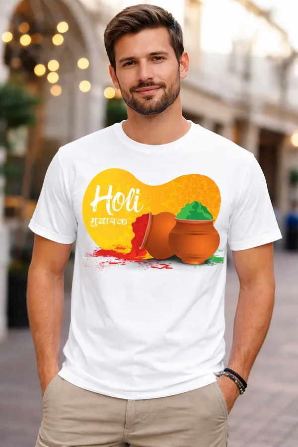 Babawill_Holi_Mubarak_Color_Splash_Unisex_Festival_T-Shirt