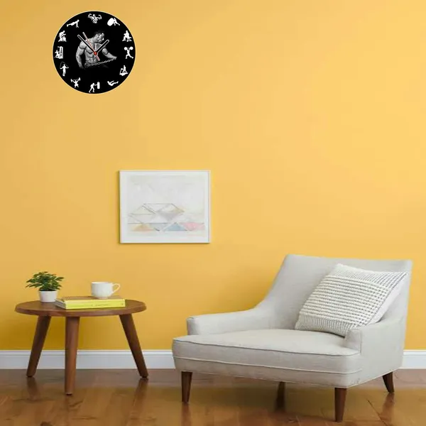 Multicolour_Gym01_Round_Mdf_Wooden_Wall_Clock_Without_Glass_(28_Cm_X_28_Cm_X_1.5_Cm)