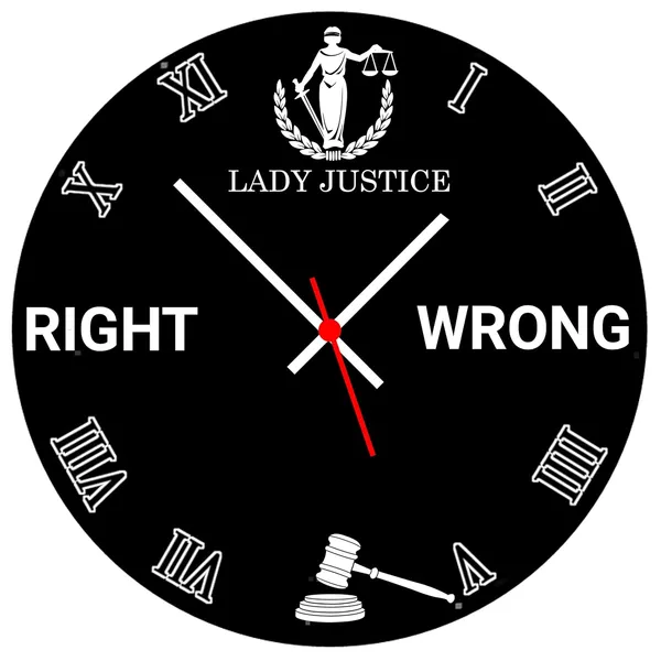 Multicolour_Justice_Law_Round_Mdf_Wooden_Wall_Clock_Without_Glass_(28_Cm_X_28_Cm_X_1.5_Cm)