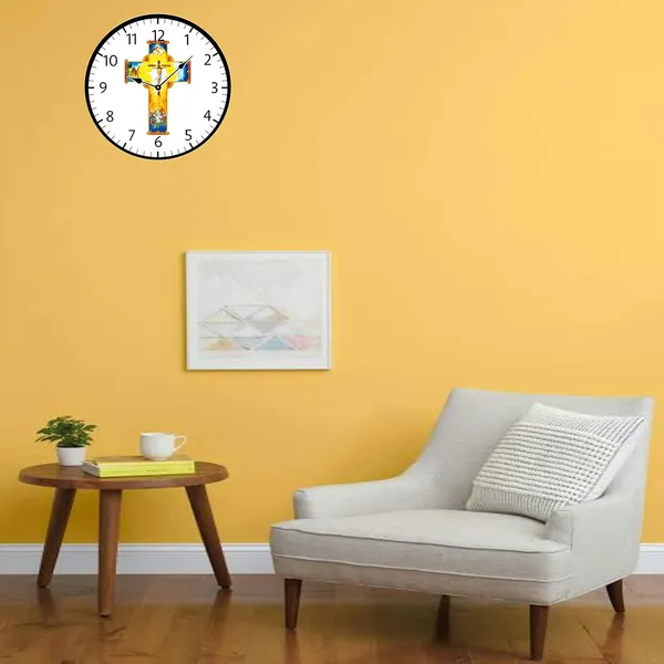 Multicolour_Church_Cross_Round_Mdf_Wooden_Wall_Clock_Without_Glass_(28_Cm_X_28_Cm_X_1.5_Cm)