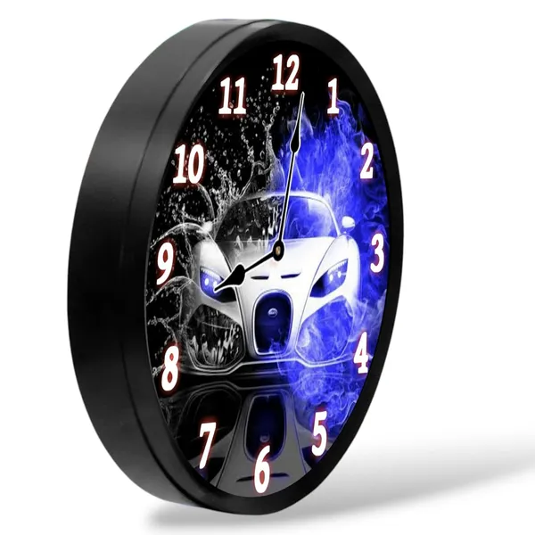 Multicolour_Car_Lover_Abs_Plastic_Wall_Clock_With_Glass(Mirror)_In_Front_For_Home/Office_Etc.