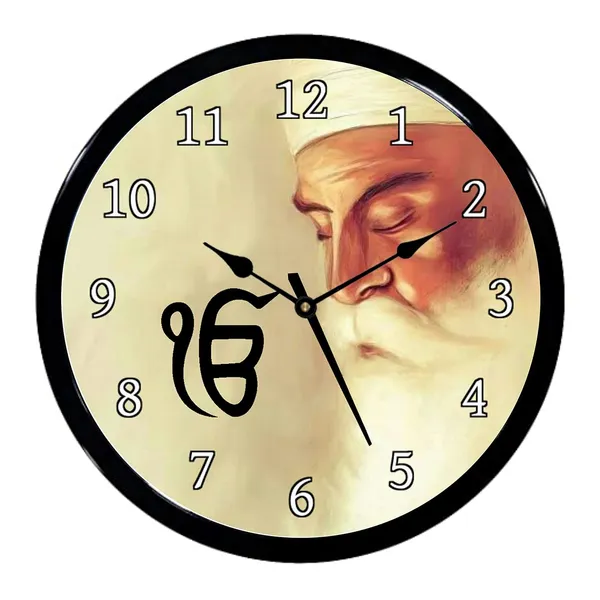 Multicolour_Ik_Onkar_Guru_Nanak_Ji_Omkar_Abs_Plastic_Wall_Clock_With_Glass_In_Front_28_X_28_X_6_Cm
