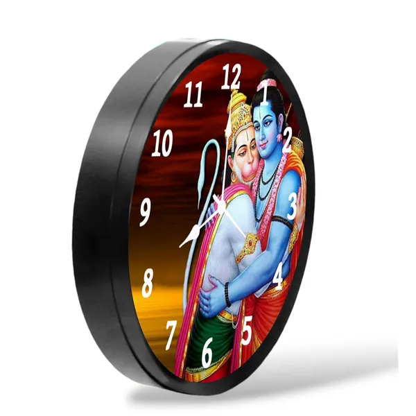 Multicolour_Shri_Ram_And_Hanuman_Abs_Plastic_Wall_Clock_With_Glass_In_Front_28_X_28_X_6_Cm