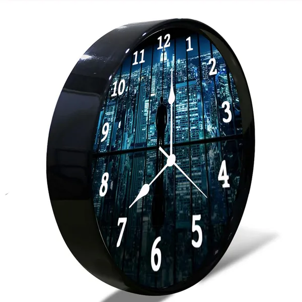 Multicolour_Window_Night_Abs_Plastic_Wall_Clock_With_Glass_In_Front_28_X_28_X_6Cm