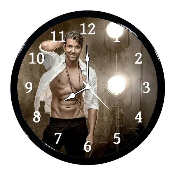 Multicolour_Hrithik_Abs_Roshan_Plastic_Wall_Clock_With_Glass_In_Front_28_X_28_X_6_Cm