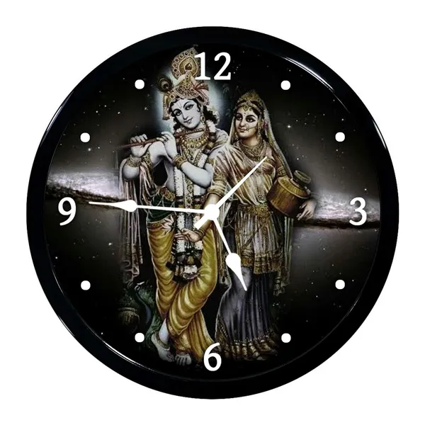 Multicolour_Krishna_God_Abs_Plastic_Analog_Wall_Clock_With_Glass_In_Front...Look_Awesome_At_Home/Ofiice_Etc.,_6_Cm_,_28_Cm,_Black