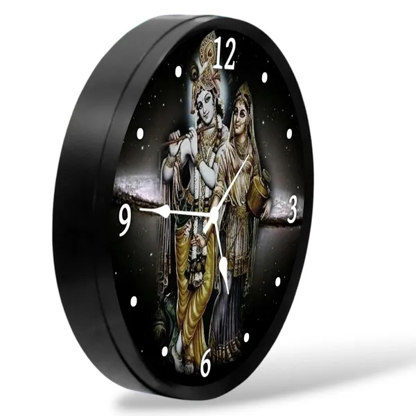 Multicolour_Krishna_God_Abs_Plastic_Analog_Wall_Clock_With_Glass_In_Front...Look_Awesome_At_Home/Ofiice_Etc.,_6_Cm_,_28_Cm,_Black
